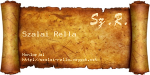 Szalai Rella névjegykártya